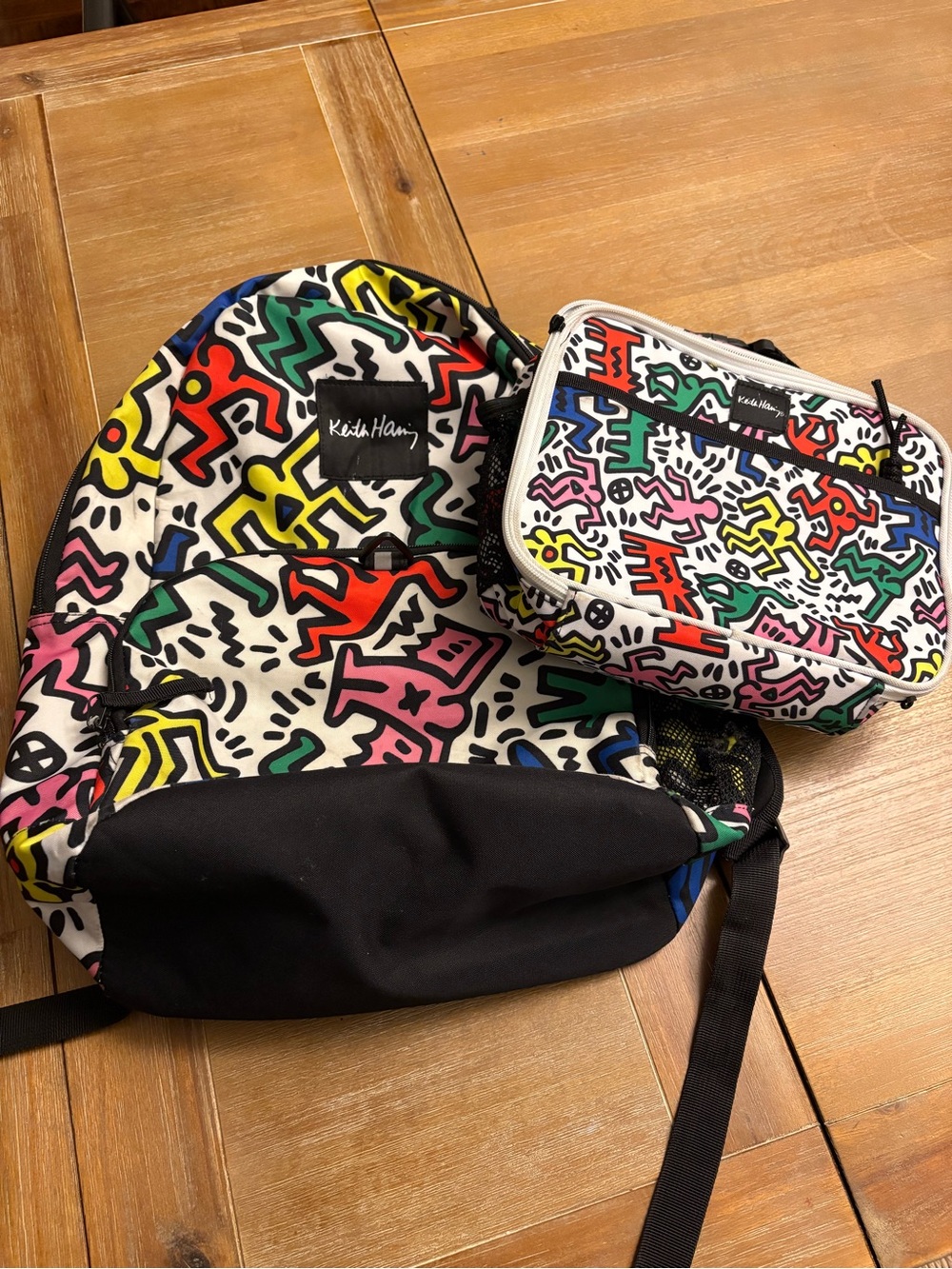 Keith Haring Kids' Colorful Pattern Backpack and Lunch Bag Set - Multicolor